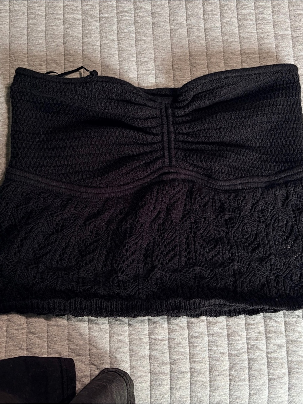 American Eagle Outfitters Black Knit Strapless Tube Top